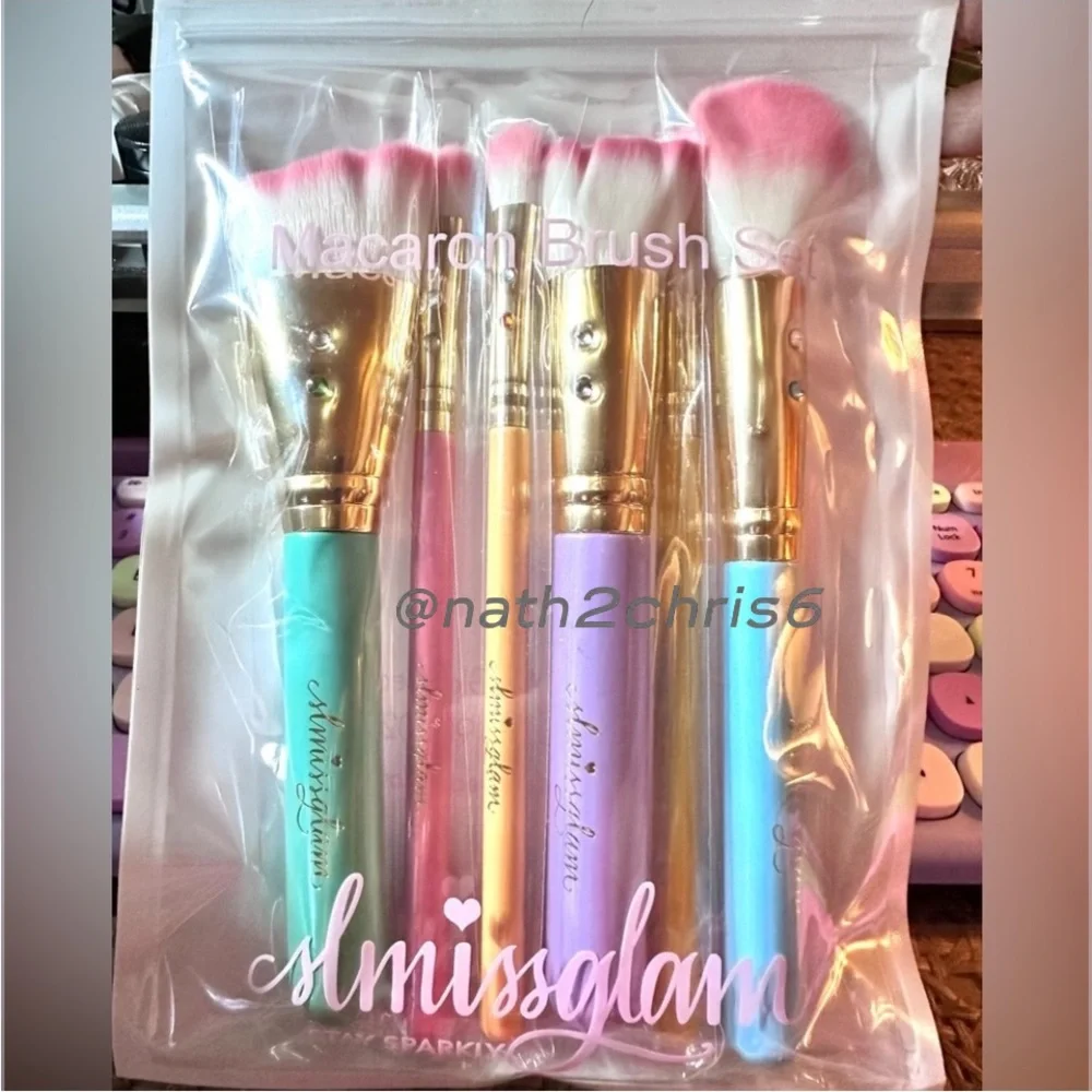 Slmissglam Macaron Brush set Limited Edition. 6pc New